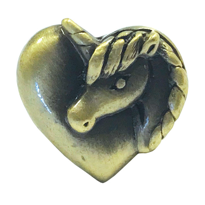 3D Stethoscope Jewelry by Prestige/  Unicorn Heart - Antique Bronze