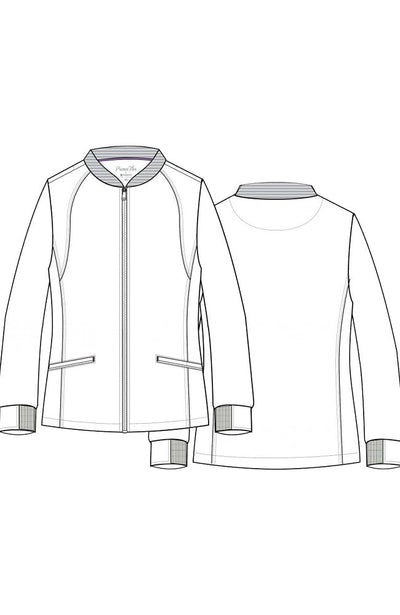 Two Tone Zip Jacket by Maevn XS-2XL / WHITE
