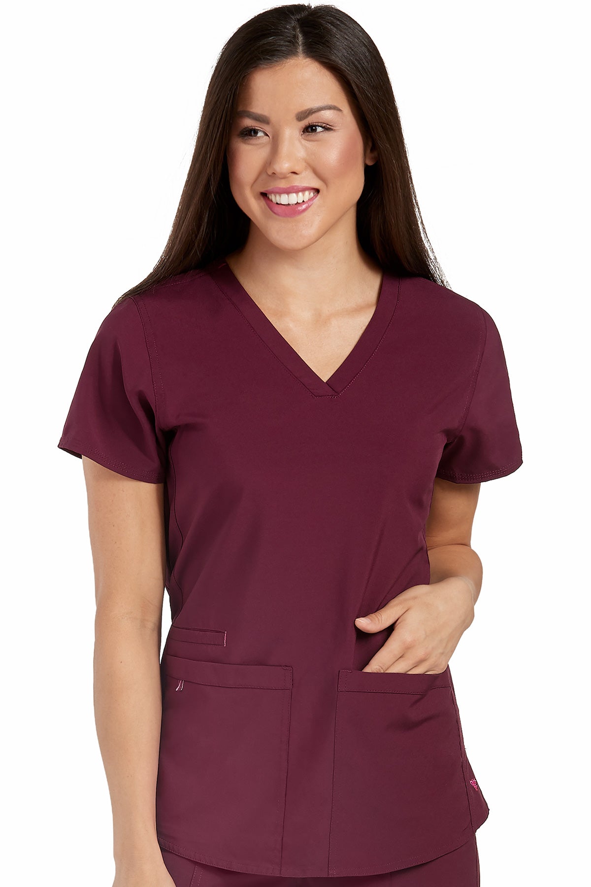 Racerback Shirttail Top by Med Couture XS-5XL / WINE