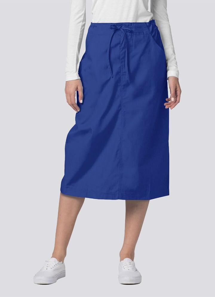 Mid-Calf Length Drawstring Skirt by Adar 6-24 /  ROYAL BLUE
