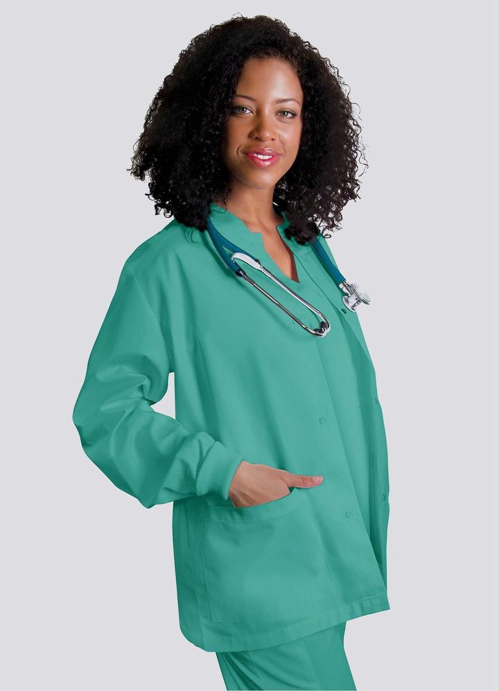 Workwear Scrubs Jacket by Adar XXS-5XL / Surgical Green