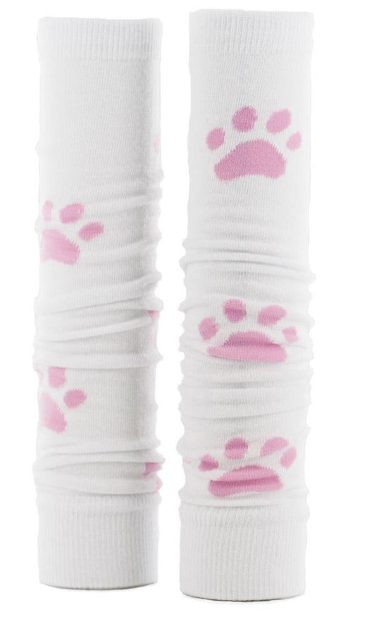 Med Sleeves by Prestige / White with Pink Paws