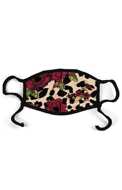 Adjustable Fashion Mask by KOI / Floral Cheetah