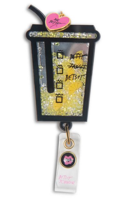 Betsey Badge Reel Cup with Heart
