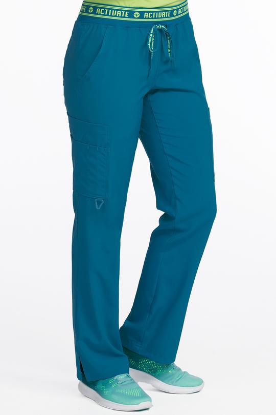 Yoga 2 Cargo Pocket Pant by Med Couture (Tall) XS-XL / Caribbean Blue
