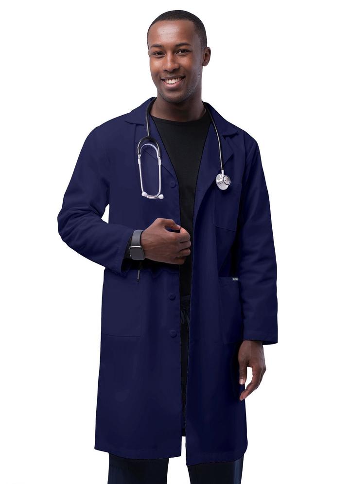 Unisex 39" Lab Coat With Inner Pockets by Adar Size 34 to 54 / NAVY