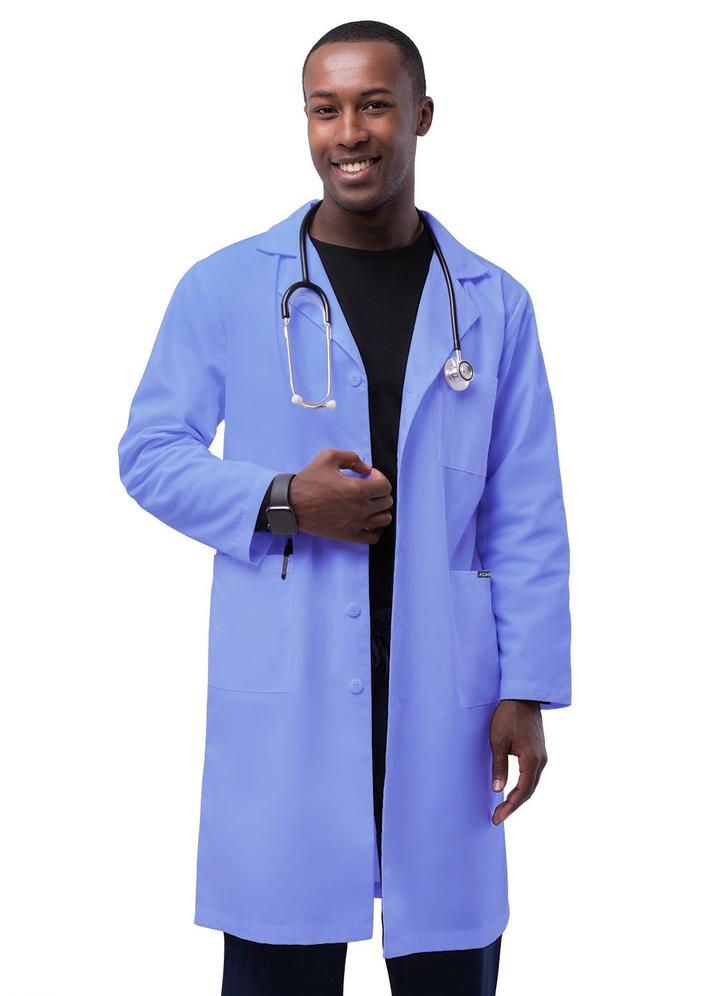 Unisex 39" Lab Coat With Inner Pockets by Adar Size 34 to 54 / CEIL BLUE