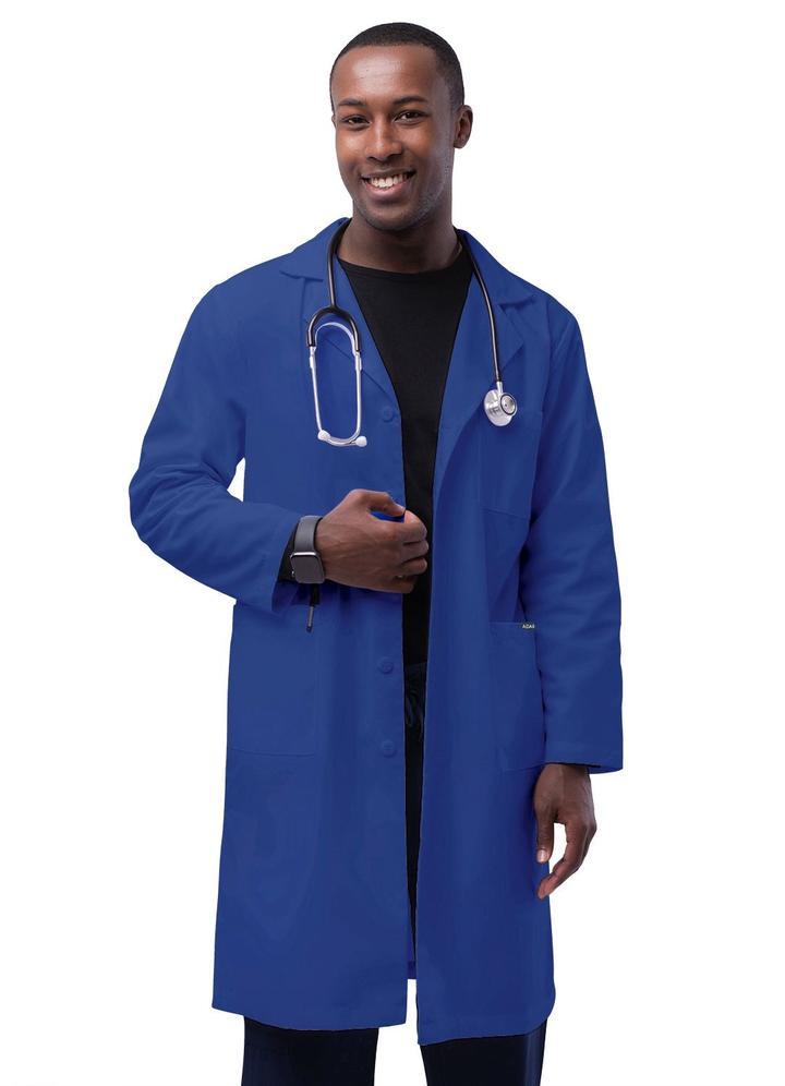 Unisex 39" Lab Coat With Inner Pockets by Adar Size 34 to 54 / ROYAL BLUE