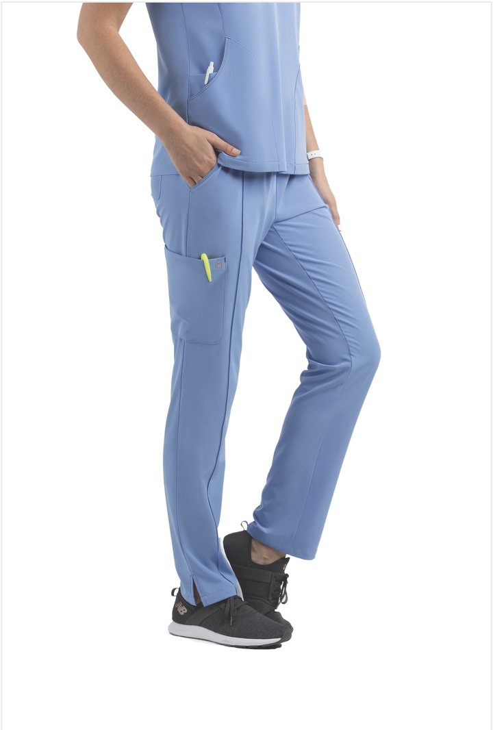 Women's Full Waistband Pant by Maevn (Regular) XS-3XL / CEIL BLUE