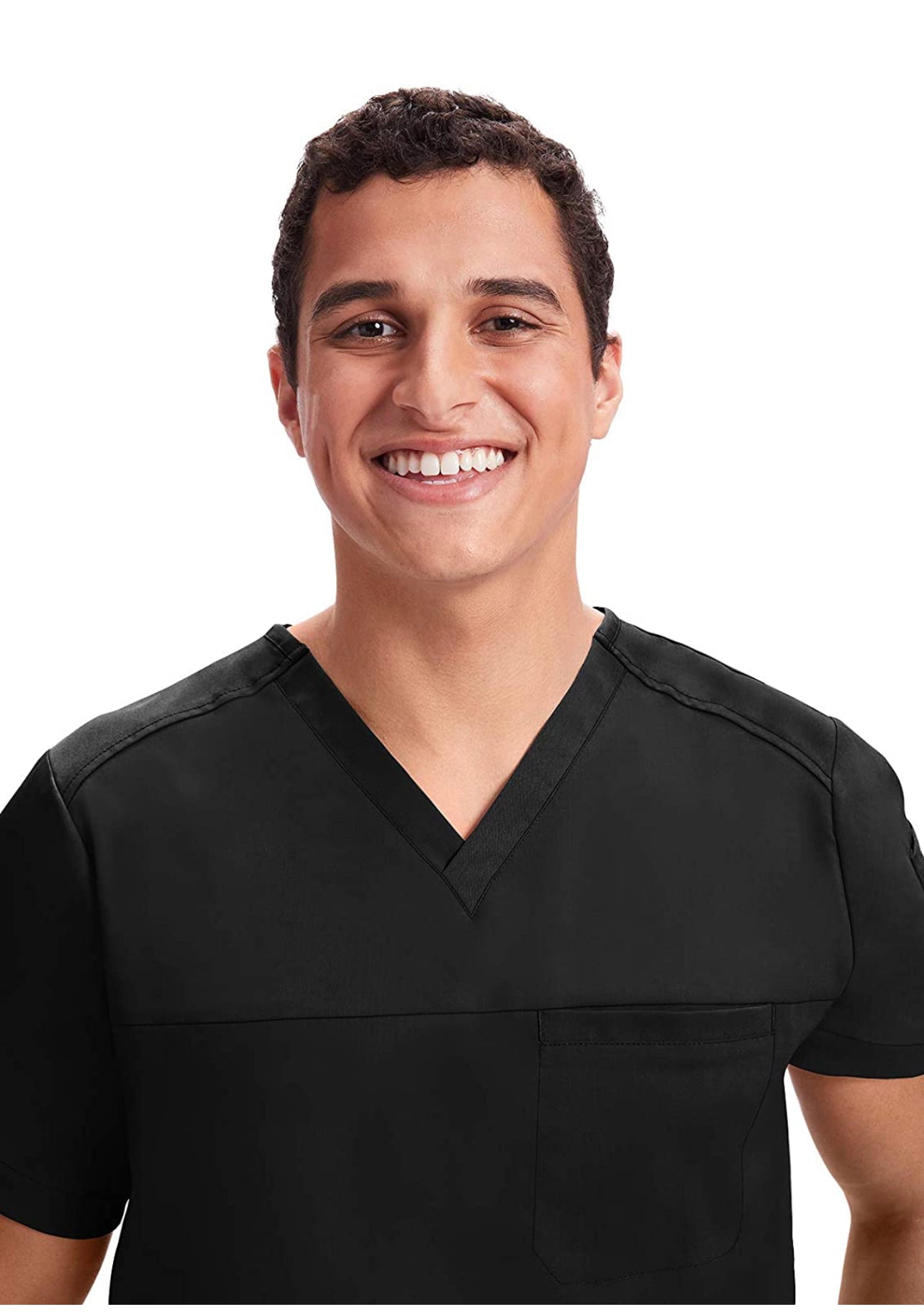 Justin Solid Scrub Top by Healing Hands XS-3XL/Black