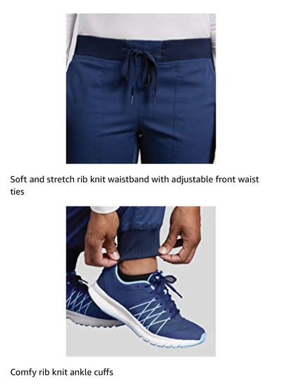 Med Couture Jogger Yoga Scrubs Pants (Regular) XS-3XL  / NAVY
