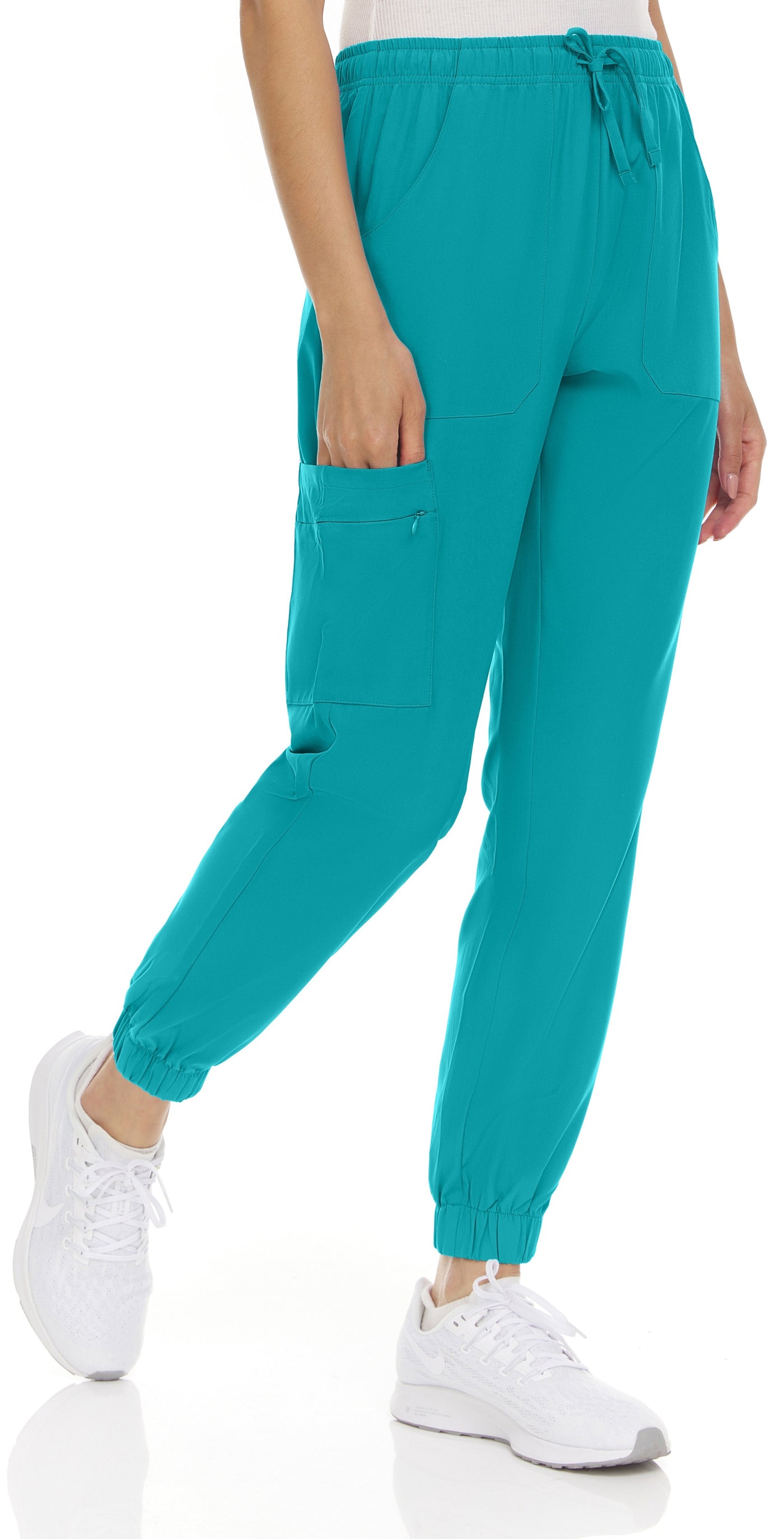 Luna - Aqua Water Resistant Tapered Jogger Pant By MediChic XXS-3X / Teal