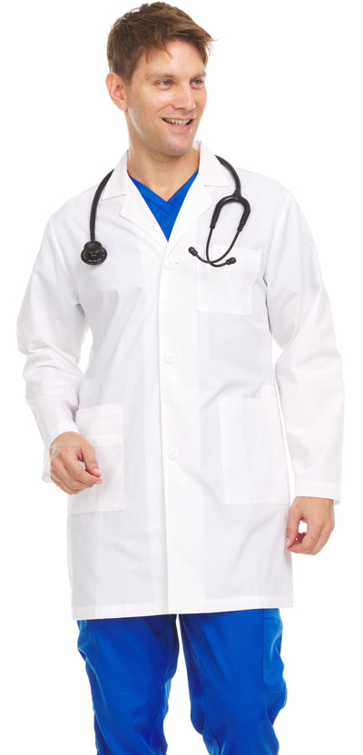 Avery - MediLab Unisex Lab Coat By MediChic XS-3X / White