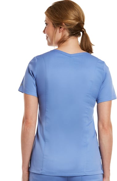 Both Side V-Neck Top by Maevn XS-3XL  / CARIBBEAN BLUE