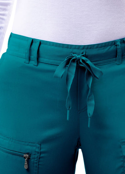 Pro Slim Fit 6 Pocket Scrubs Pant by Adar (Regular) XXS-3XL / CARIBBEAN BLUE