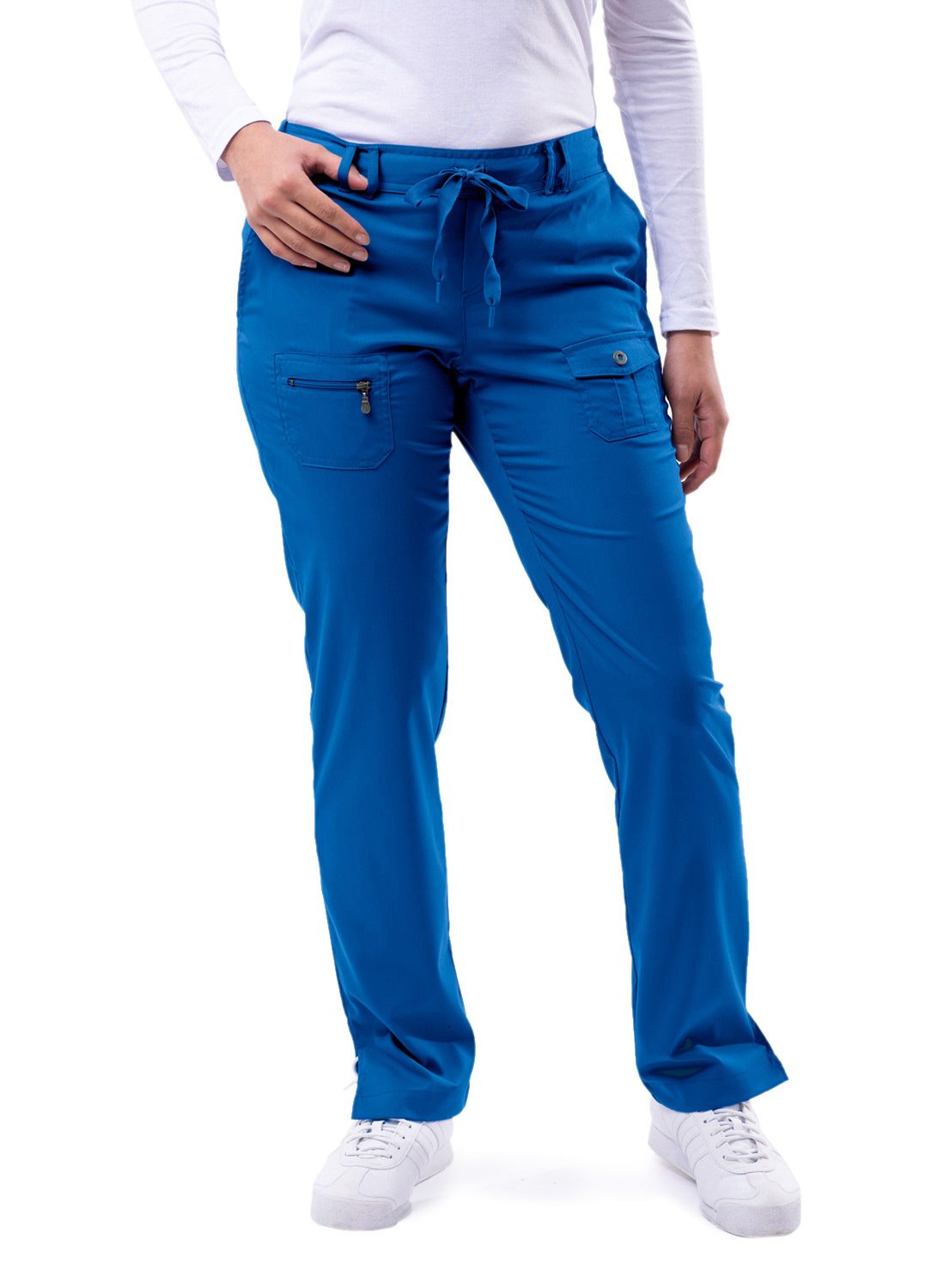 Pro Heather Slim Fit 6 Pocket Scrubs Pant by Adar XXS-3XL (Tall) / Royal Blue